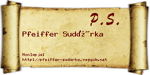Pfeiffer Sudárka névjegykártya